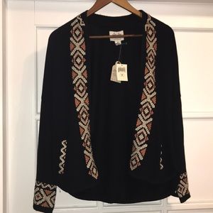 Lucky Lotus Embroidered Aztec Cardigan B8
